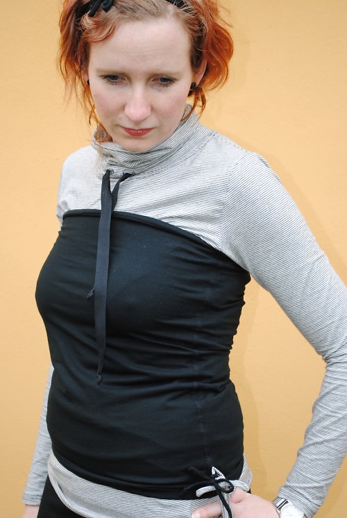 Bavlněný top - šnůrkování — foto 2