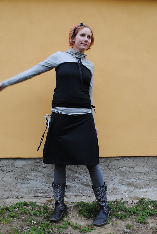 Bavlněný top - šnůrkování — foto 3