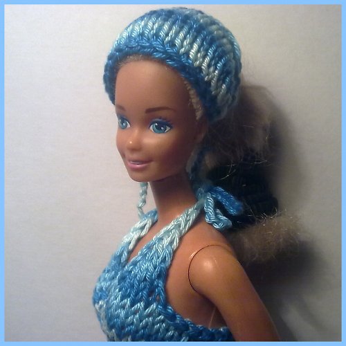 Modrobílé melírované plavky pro Barbie 50% SLEVA — foto 4