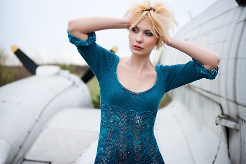 Sexy Silk Collection - Šaty Peacock 36/38 — foto 2