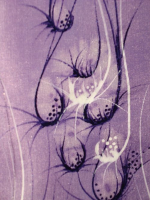 EVEMODE - hedvábný šál "Viola design" — foto 2
