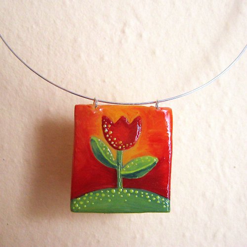 VÝPRODEJ! Přívěsek tulipánový :) — foto 3