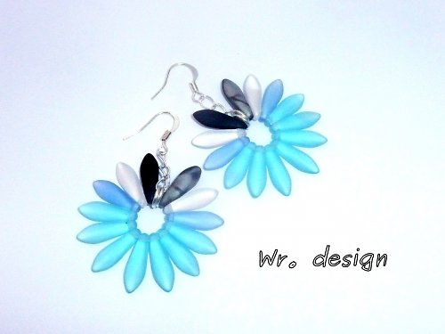Naušnice " Flower blue spirit " — foto 3