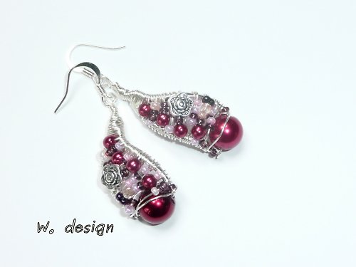 Naušnice " Wild roses " — foto 3