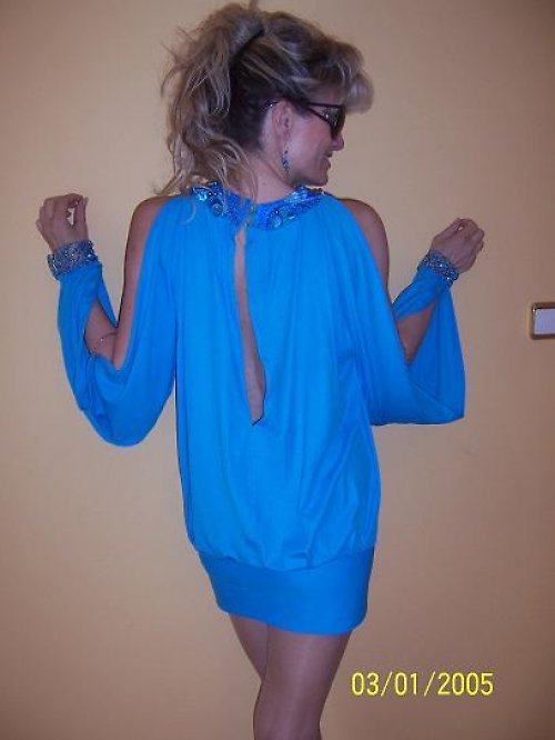 Tyrkysové šatičky-sexy — foto 2