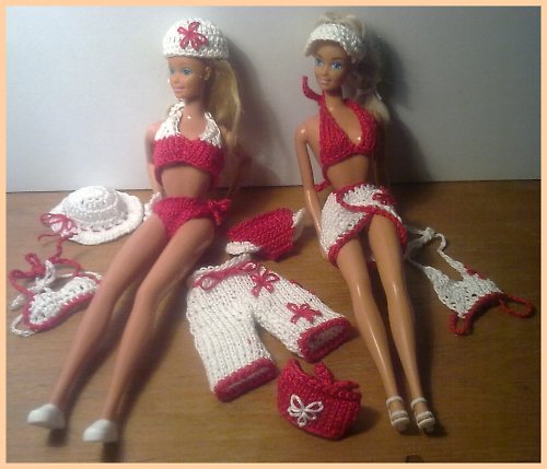 Červenobílá plážová kolekce - model III. — foto 3