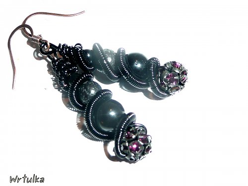 Naušnice " Spire - Black widow " — foto 2