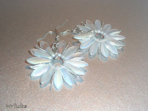 Naušnice : " Marguaritas snow leaflets " — foto 2