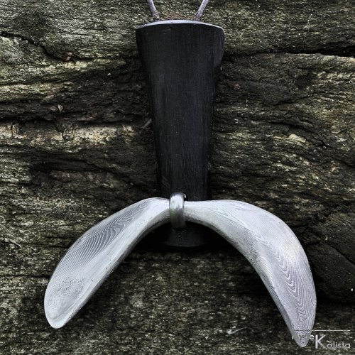 Přívěsek damasteel a eben - Artefakt — foto 3