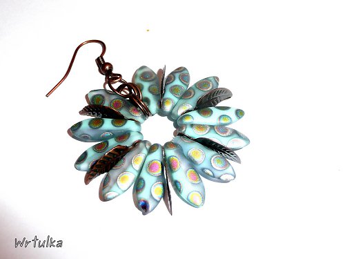 Naušnice : " Spotted marguaritas - slite blue " — foto 2