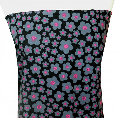 Michael Miller Blossoms Black Pink — foto 2