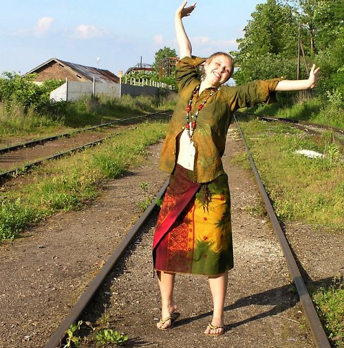 Suknička docela zavinovací etno — foto 3