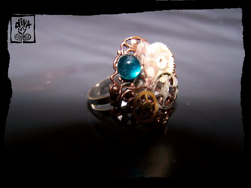 Steampunkový prsten — foto 2