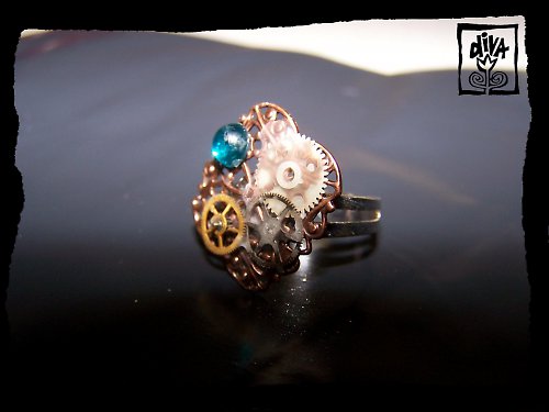 Steampunkový prsten — foto 3