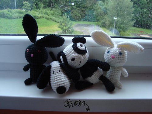 Black n´ white friends - králíček černý chra — foto 2