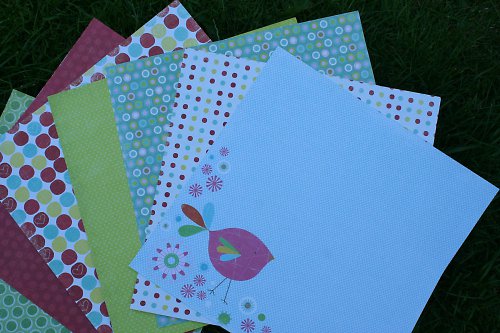 Sada scrap papírů 12 ks "Puntikatá V" — foto 5