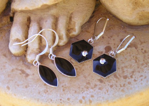 Black resin - Černostříbrné - šestiúhel — foto 3