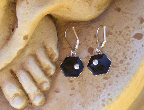 Black resin - Černostříbrné - šestiúhel — foto 4