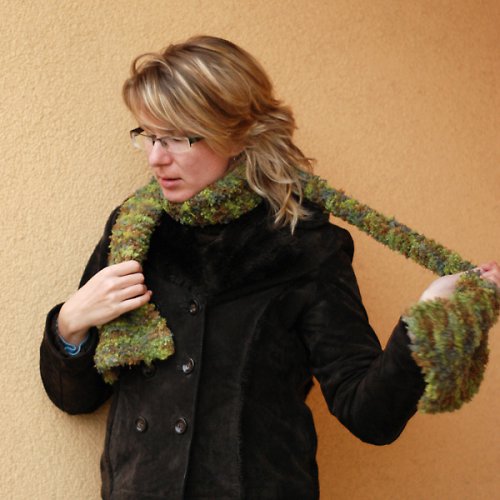 Lesní šála Huňatka + čelenka — foto 2