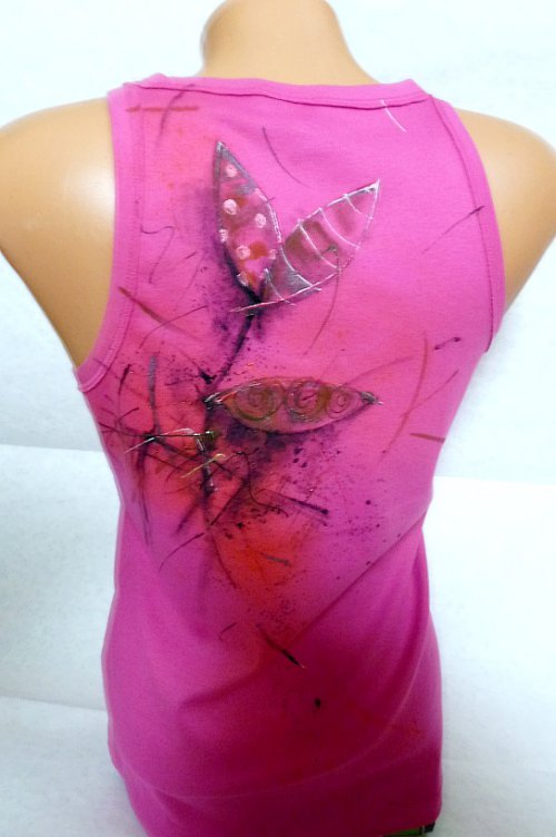 Tílko dámské, "LISTY", XL, — foto 4