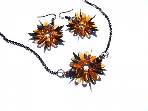 Naušnice : " Amber marguaritas " — foto 3