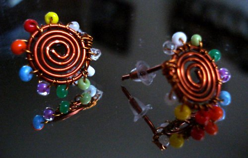 Náušnice ,,spirální duha,, — foto 2