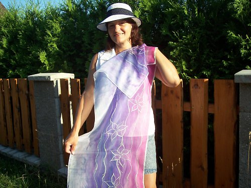 Šál 40x150 Květy ve vlnách — foto 4