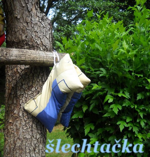 Pohankový polštářek-modrobéžový — foto 2