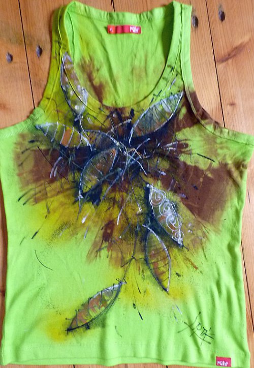 Tílko dámské, "LISTY", XL, — foto 3
