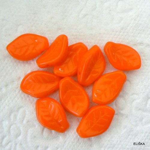 Mačkané lístečky oranžové - 10ks — foto 2