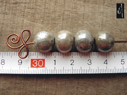 Keramická kulička šedá, 12 mm, 2 ks — foto 2