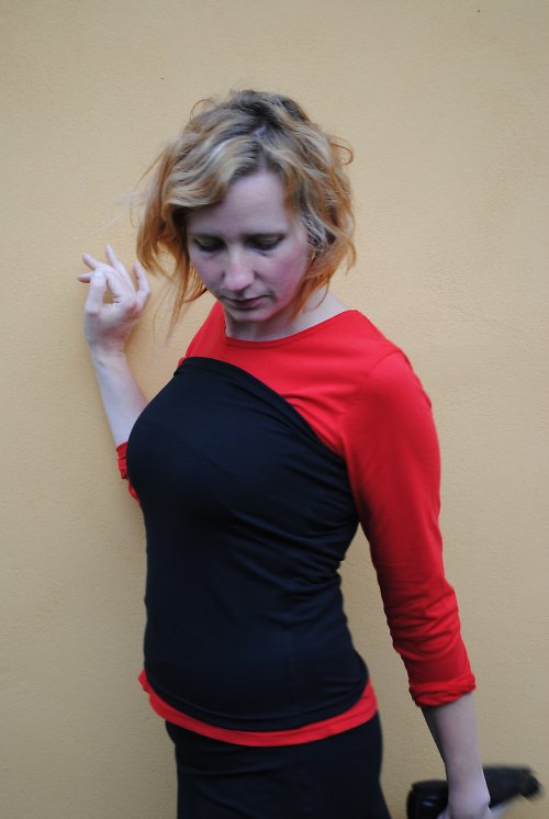 Bavlněný top - černý — foto 2