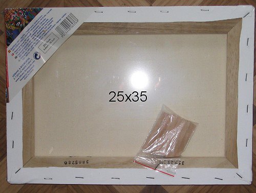 Šepsované plátno na rámu 25x35 cm — foto 2