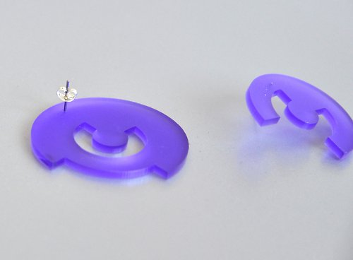 Náušnice z plexi MICRO N10 PINX — foto 2