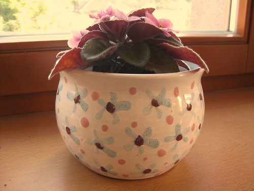 Modrý obal na květináč — foto 2