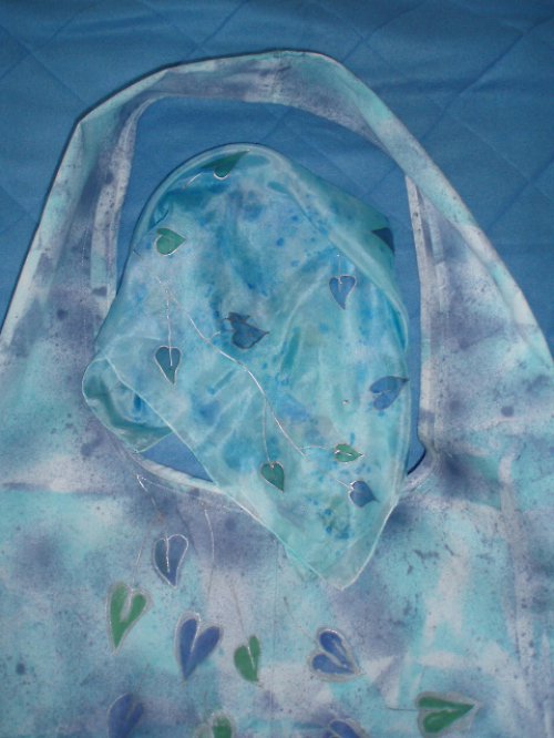 Hedvábný šáteček 55x55 cm — foto 2