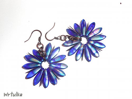 Naušnice " Dark blue marguaritas " — foto 2