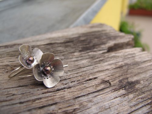 ..náušničky makové s perličkou ... — foto 2