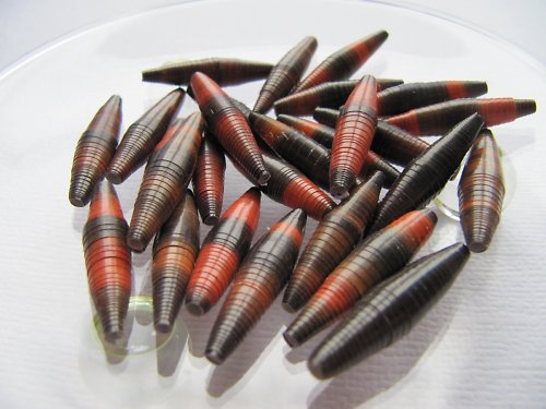 AMARA - papírové korálky - oranžovohnědé — foto 2
