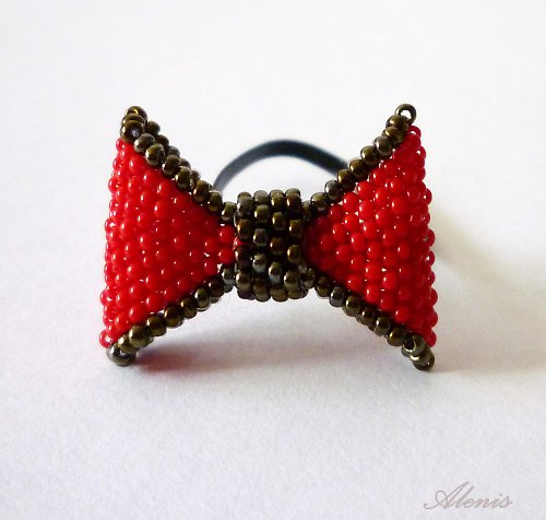 Červená mini mašlička — foto 2