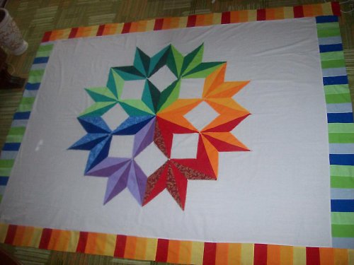 Velká patchwork deka LETNÍ HVĚZDA 230 X 170 cm — foto 2