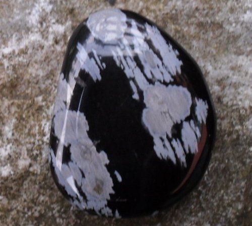 Obsidián vločkový 38x32mm — foto 2