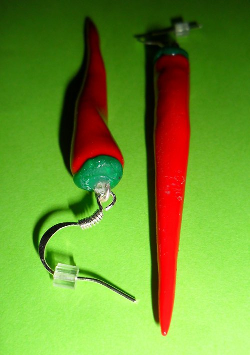 Naušnice chilli papričky — foto 2