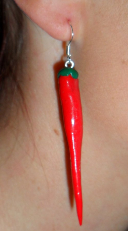 Naušnice chilli papričky — foto 3
