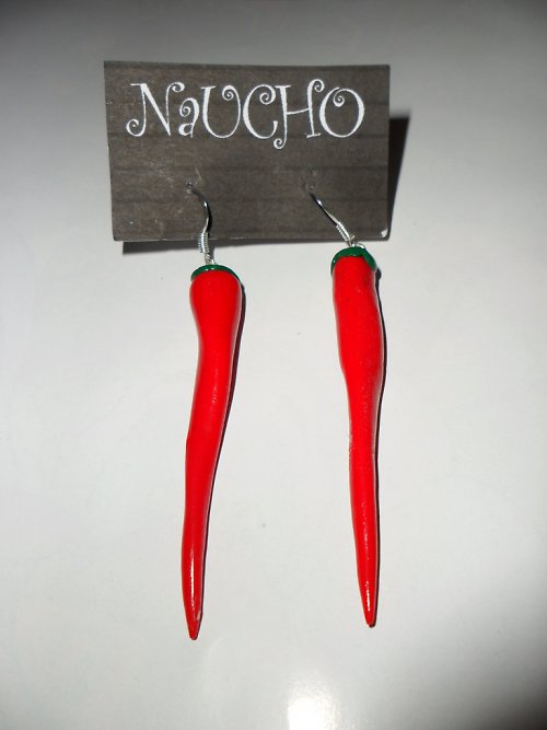 Naušnice chilli papričky — foto 4