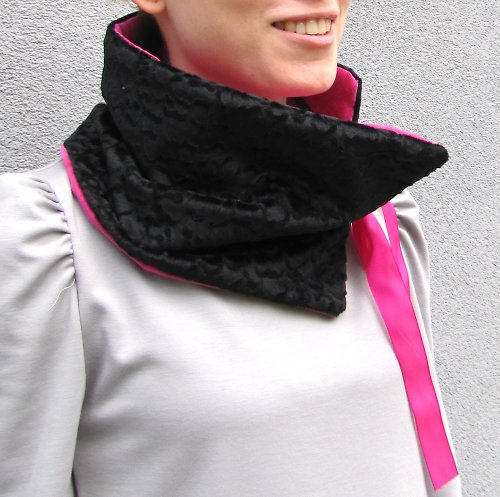 Šál-nákrčník fuksi/black — foto 3