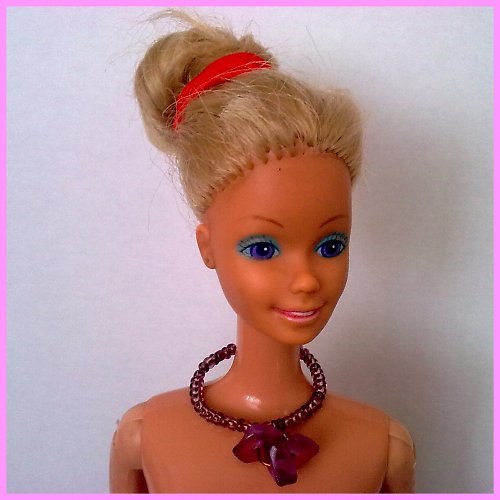 Fialkový náhrdelník / čelenka pro Barbie — foto 3
