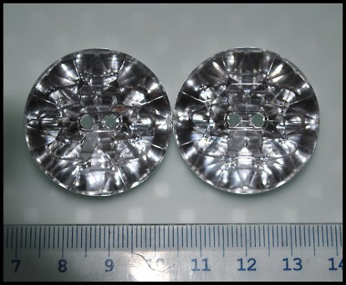 Knoflík dvoudírkový CRYSTAL - 1ks — foto 3
