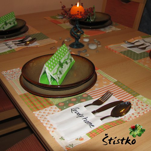 Prostírání s kapsami - Sweet home — foto 2