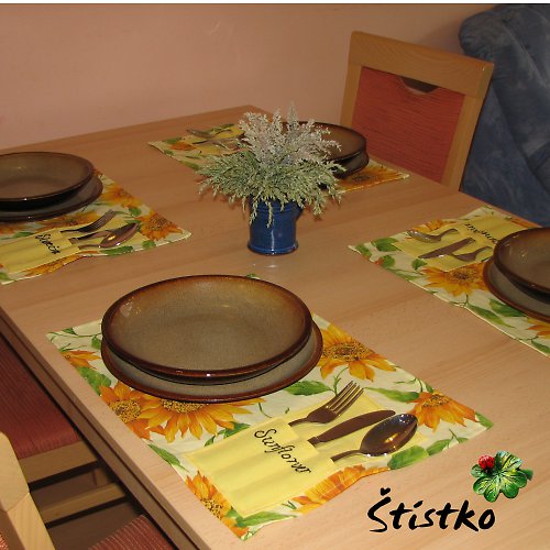 Prostírání s kapsami - Slunečnice — foto 2